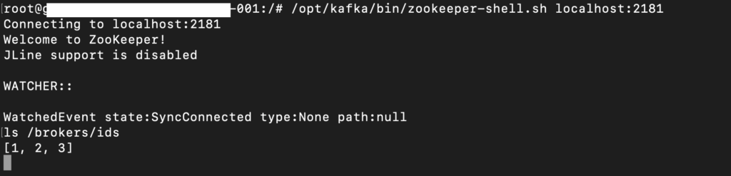 Kafka brokers are registered with zookeeper.