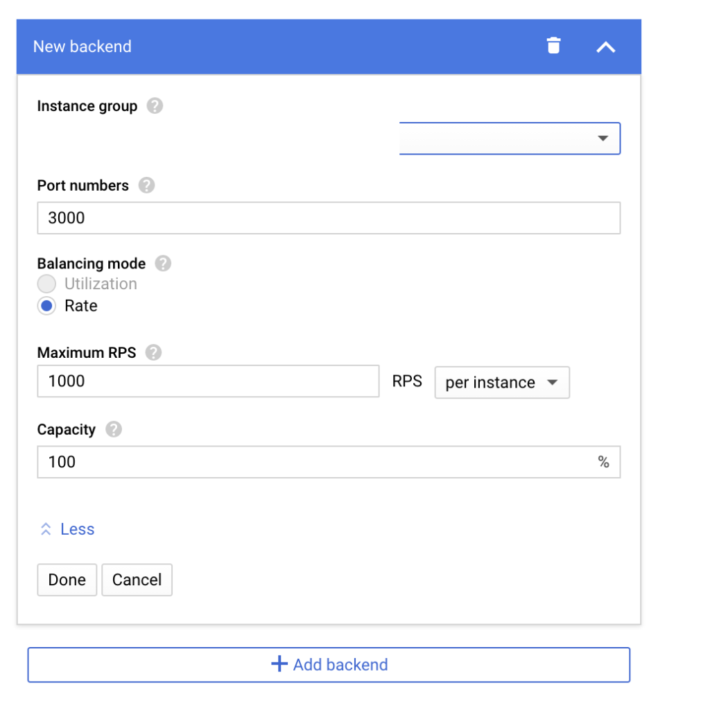 Instance group