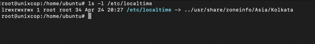 $ ls -l /etc/localtime