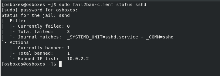 install and configure fail2ban