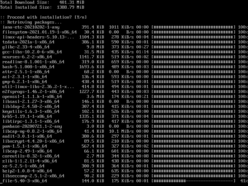 how to install arch linux 2021 