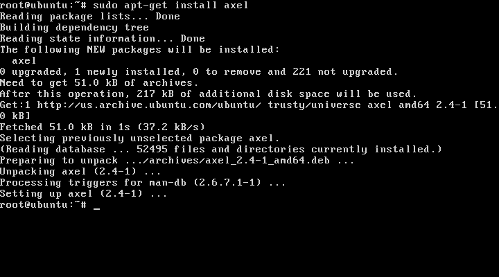 install axel on ubuntu