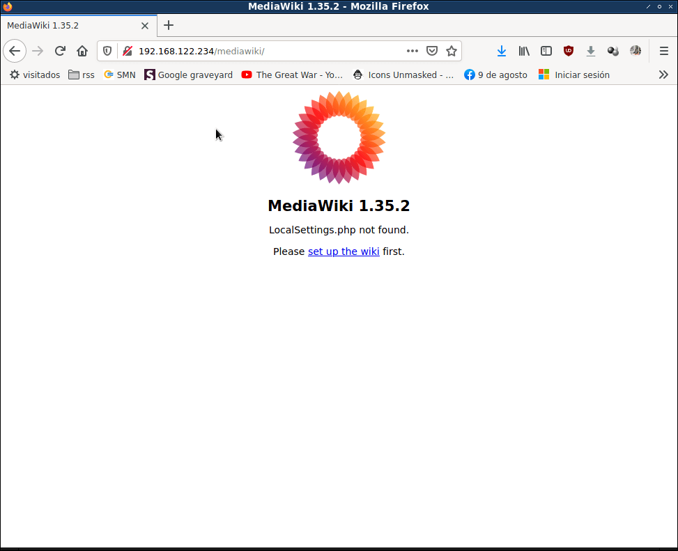 screenshot of mediawiki