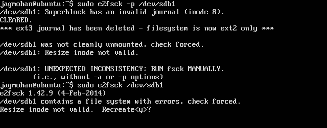 Defragment ubuntu partition