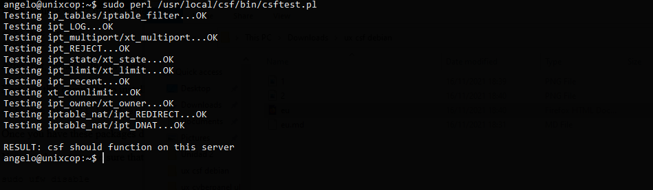 3.- Testing CSF firewall