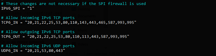 5.- IPv6 ports