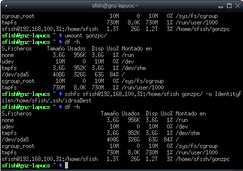 how to mount a remote folder via sshfs with no password typed.