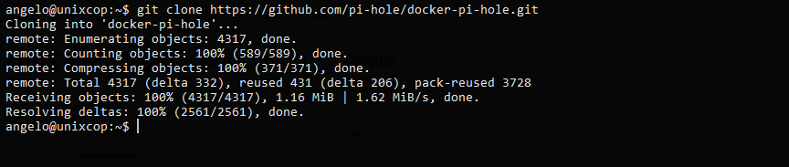1.- Download the docker files for Pi-Hole