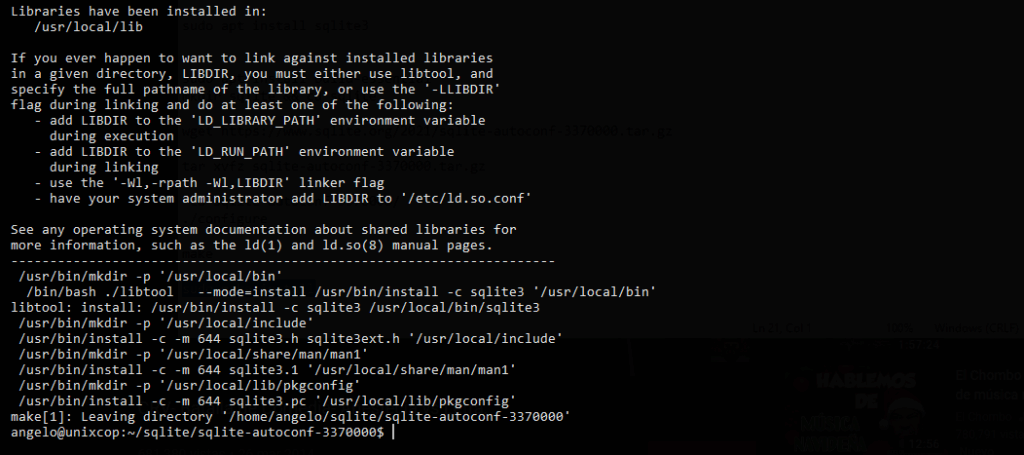 3.- Install SQLite on Debian / Ubuntu