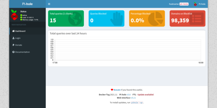 3.- Pi-Hole using Docker