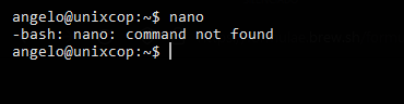 1.- Nano not installed on the system
