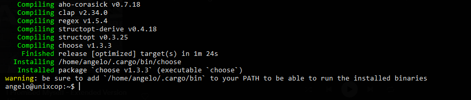 1.-Installing choose command in Linux