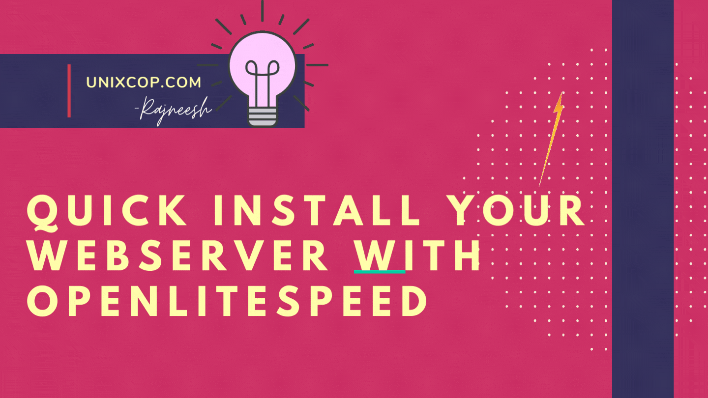 quick install your webserver with OpenLiteSpeed