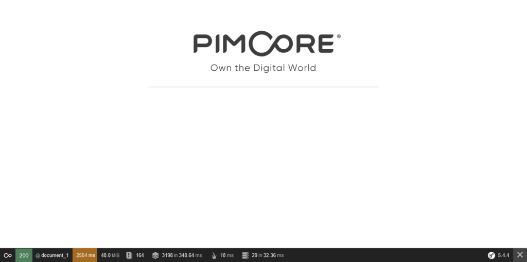 1.- PIMCore screen
