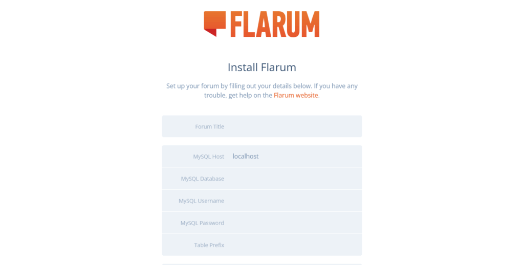 2.- Flarum Forum configuration