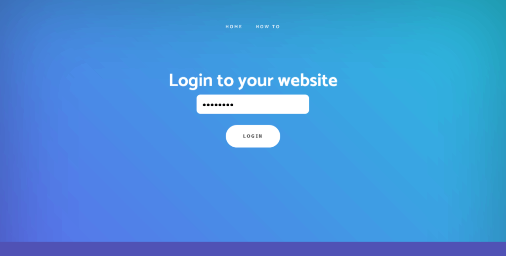 2.- Login to the website