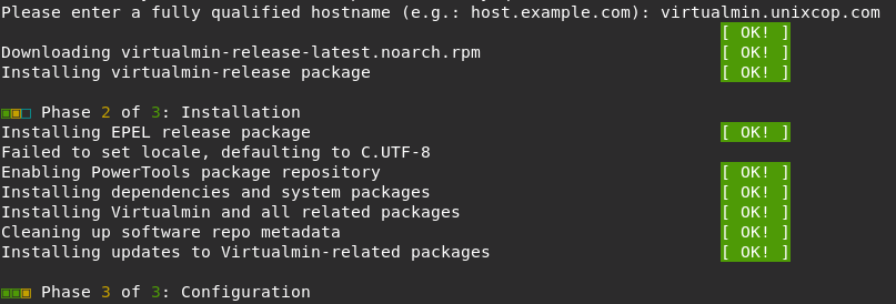 Install virtualmin on CentOS 8