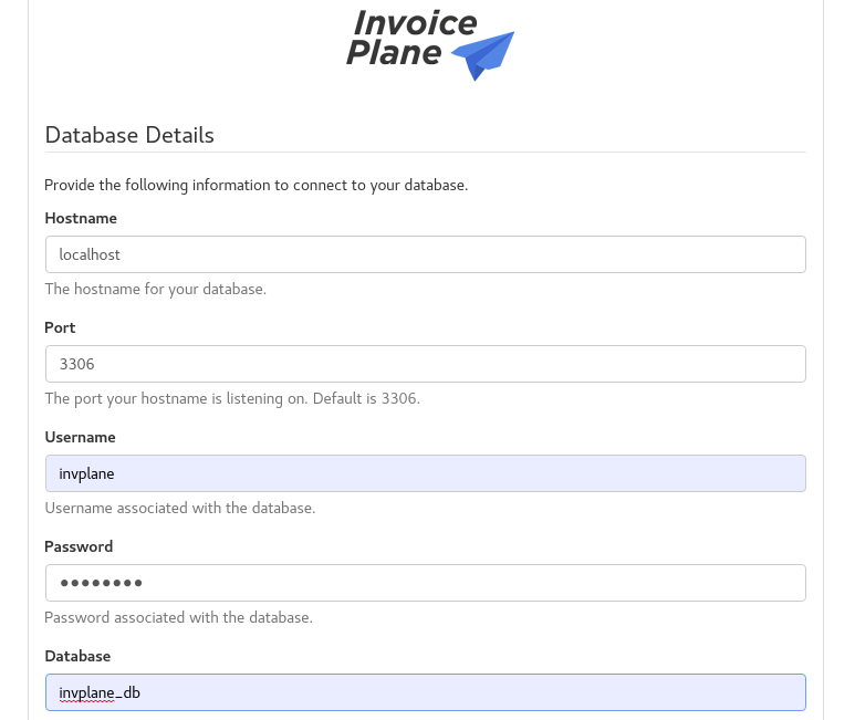 Install InvoicePlane
