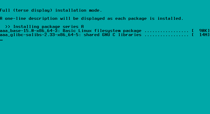 how to install slackware 15. this is whats going on