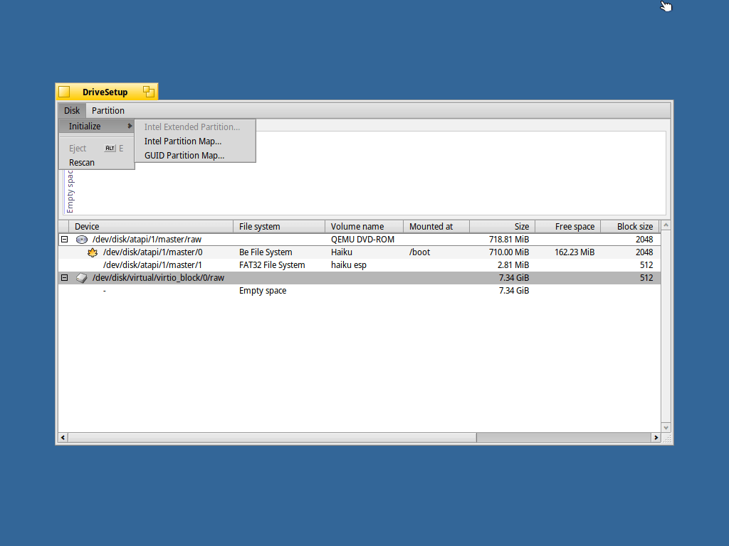 creating a partition map