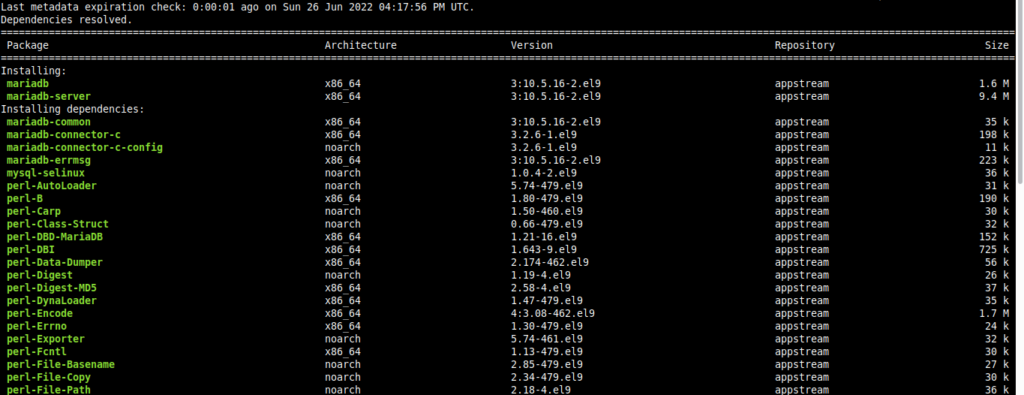 Install MariaDB on Rocky Linux 9 / CentOS 9 Stream