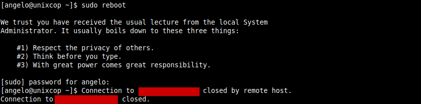 1.- Reboot CentOS 9 Stream using the terminal
