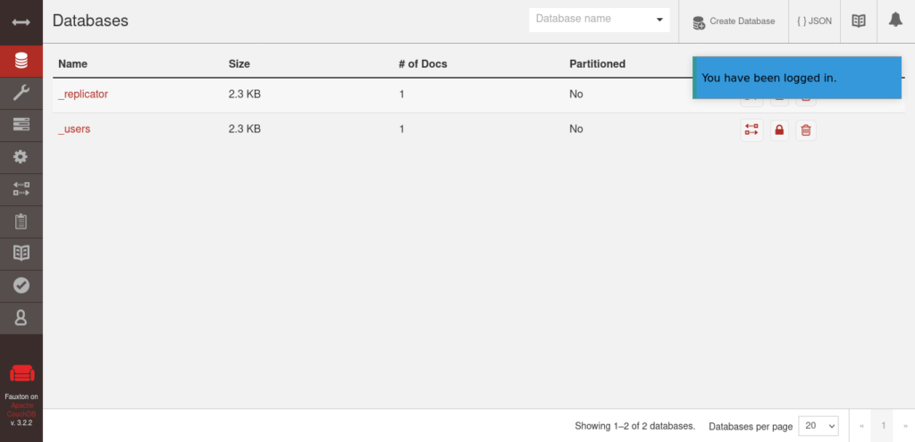 5.- CouchDB running