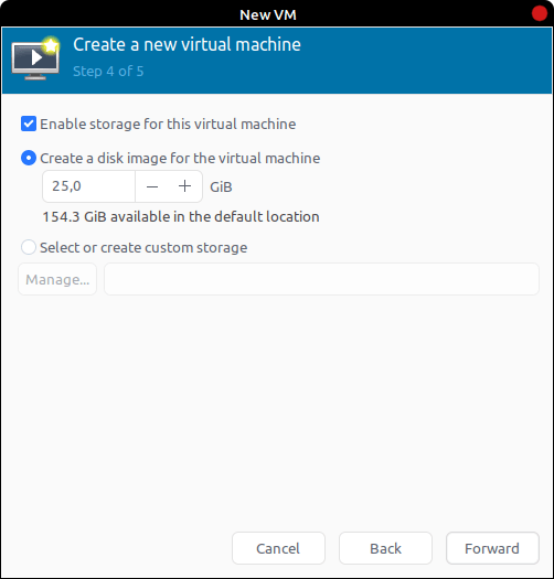 Crating the new hard disk for the Virtual Machine with KVM