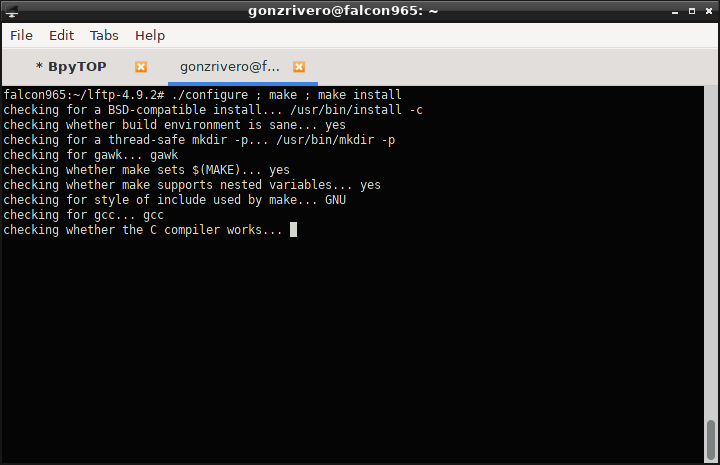 configuring and compiling lftp