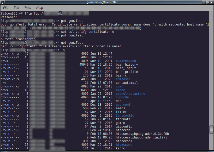 how to rsync with ftp.
basic lftp interactive usage