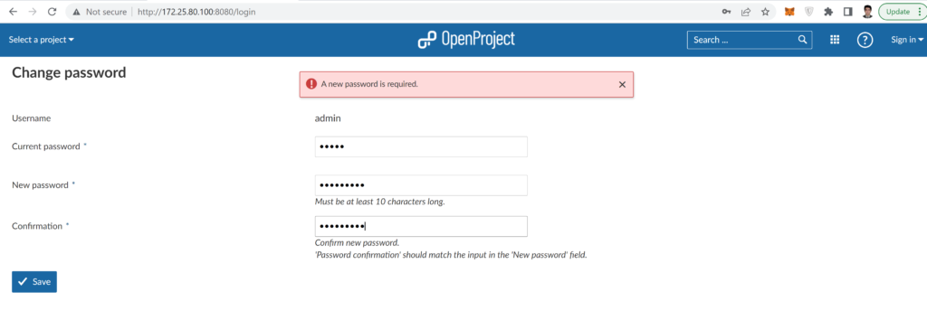 Install OpenProject