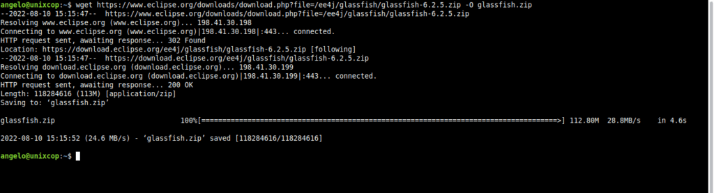Download GlassFish on Ubuntu 22.04