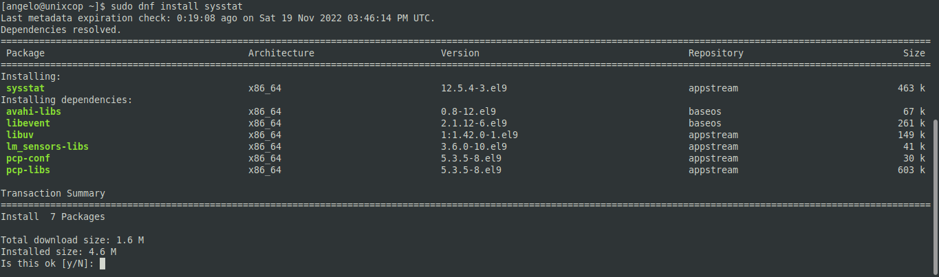 Install Sar command on RHEL