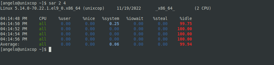 Using Sar to monitor Linux