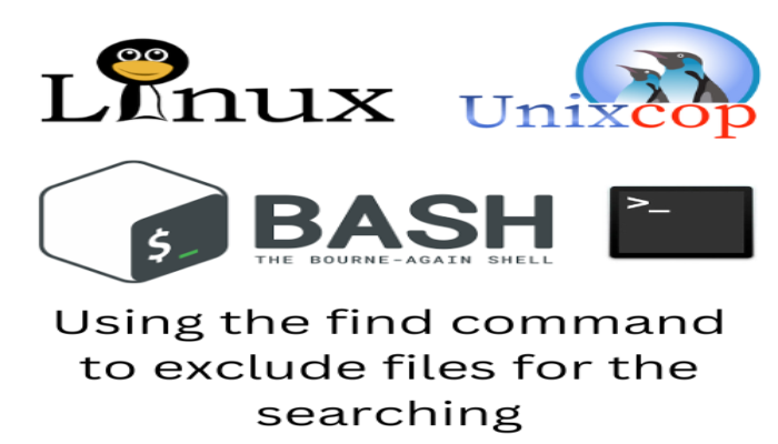 Using the find command to exclude files for the searching