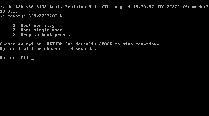 First steps with the NetBSD installer
