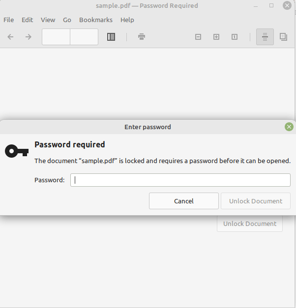 File protected with a password