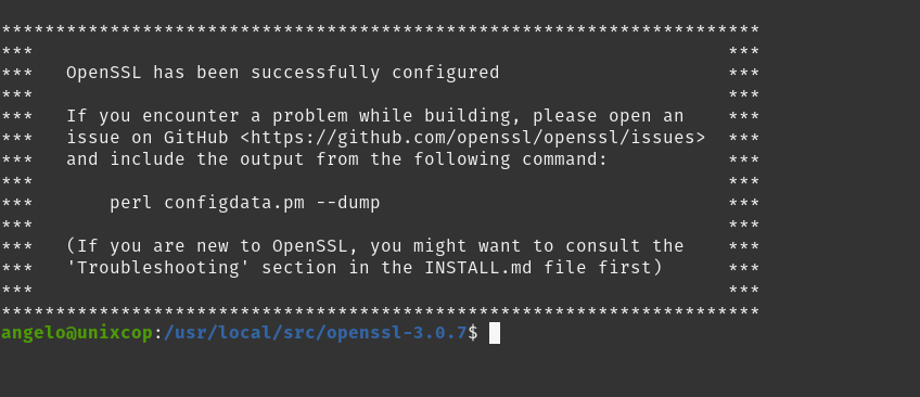 Compiling the source code of OpenSSL