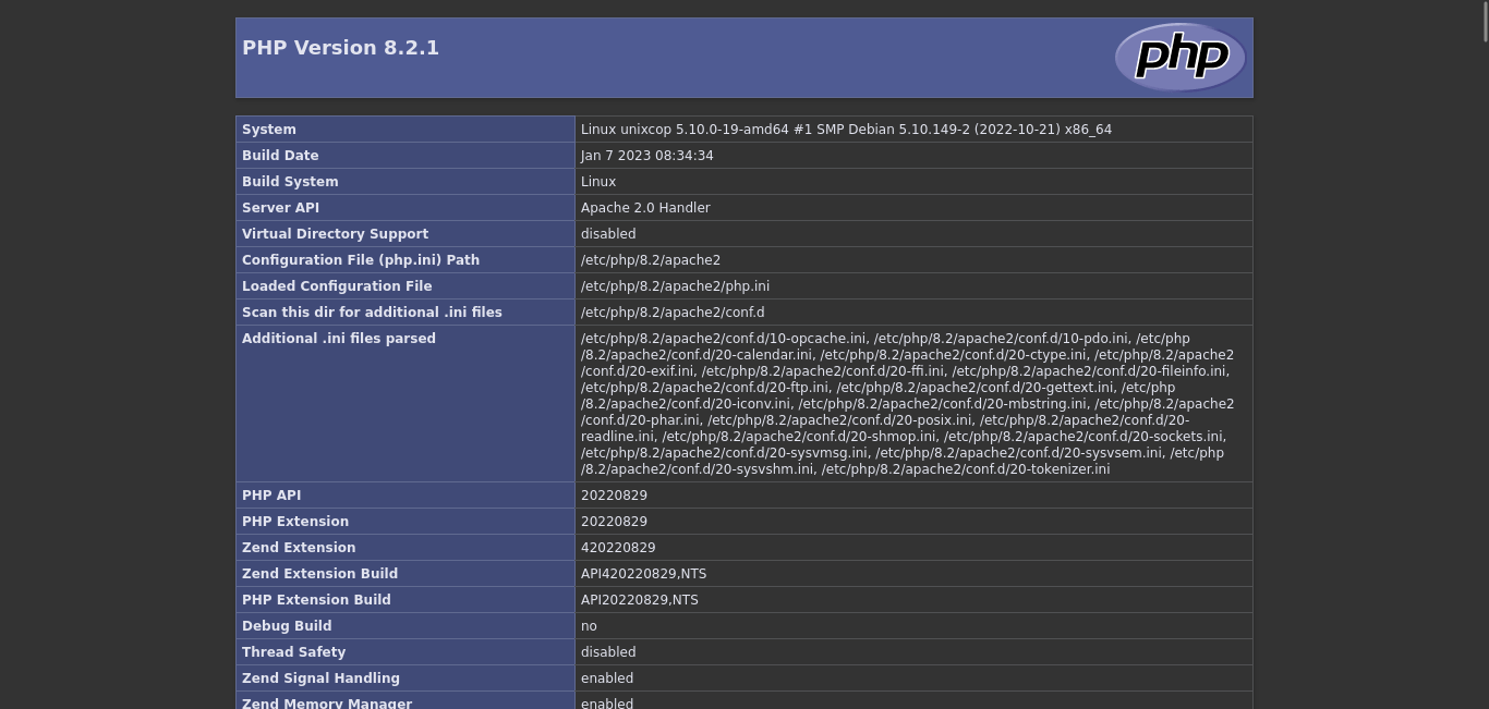 PHP 8.2 working on Debian 11