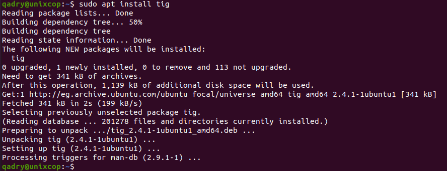 tig ubuntu