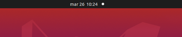 Ubuntu top panel before the changes