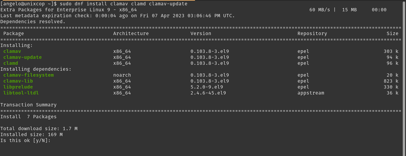 Install ClamAV: Antivirus for Rocky Linux