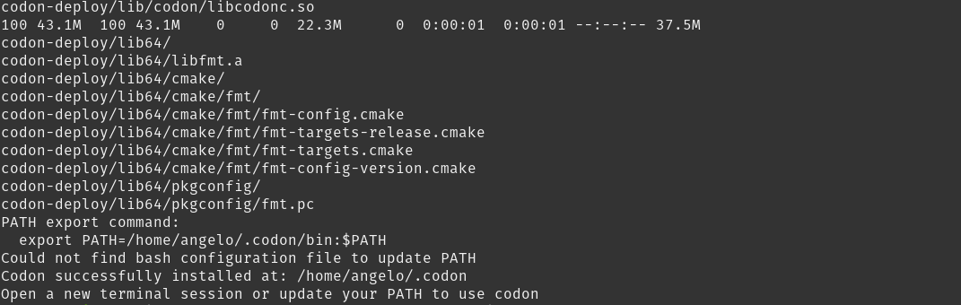 Install Codon on Ubuntu 22.04