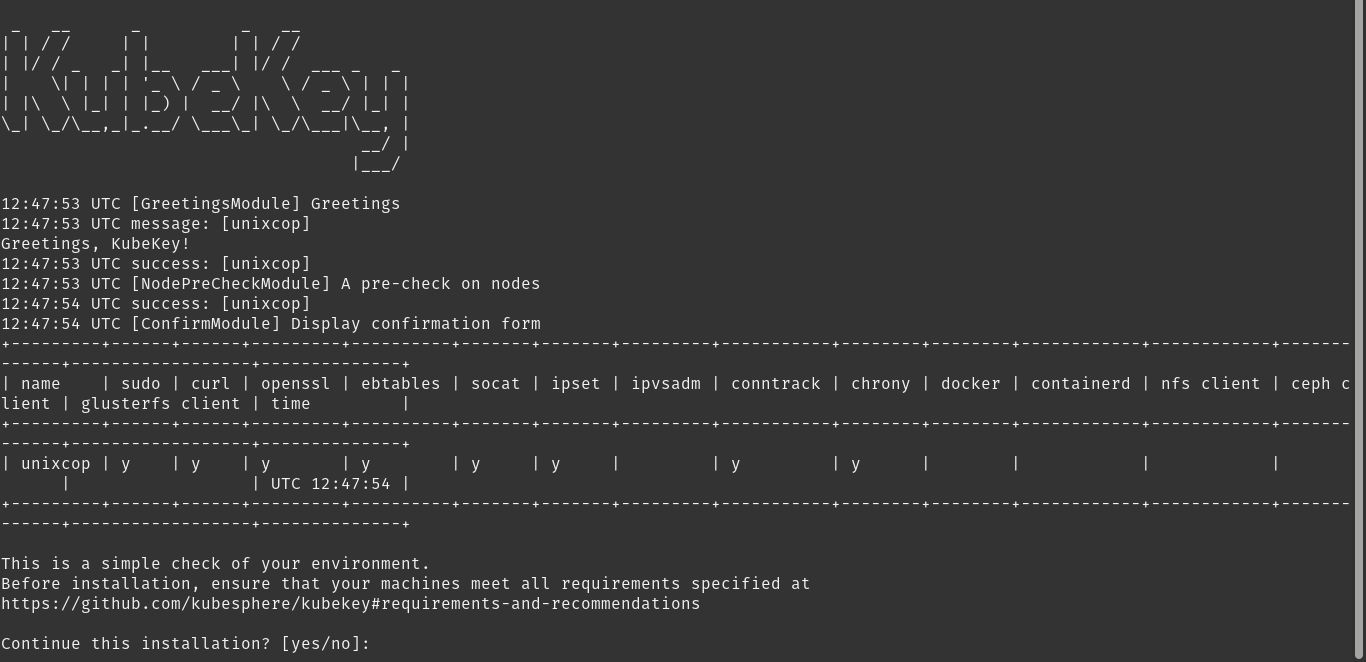 Creating a new cluster with KK