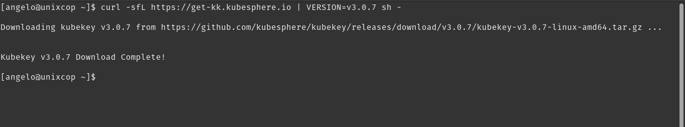 Download KubeKey before installing KubeSphere