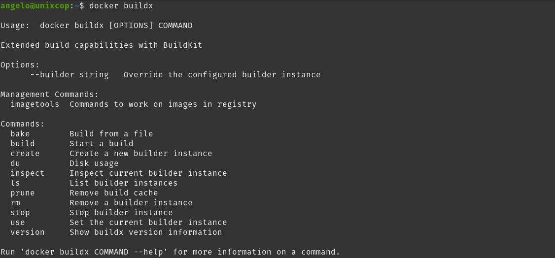 Fix the buildx is not a docker command error