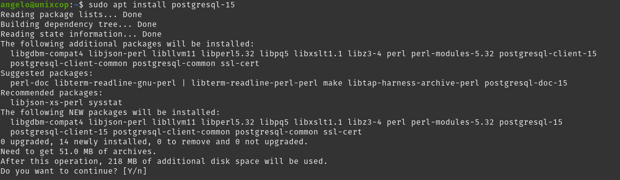 Install PostgreSQL on Debian 11