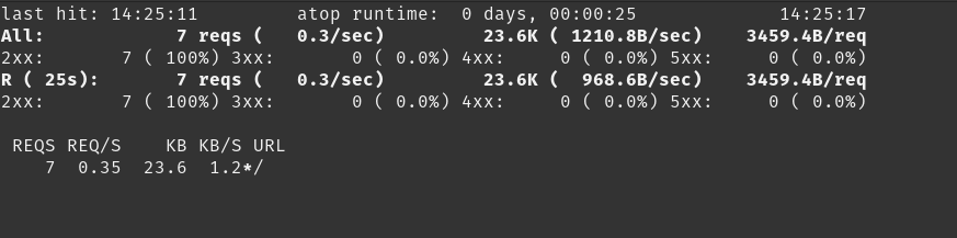 Using ApacheTop to check Apache behaviour