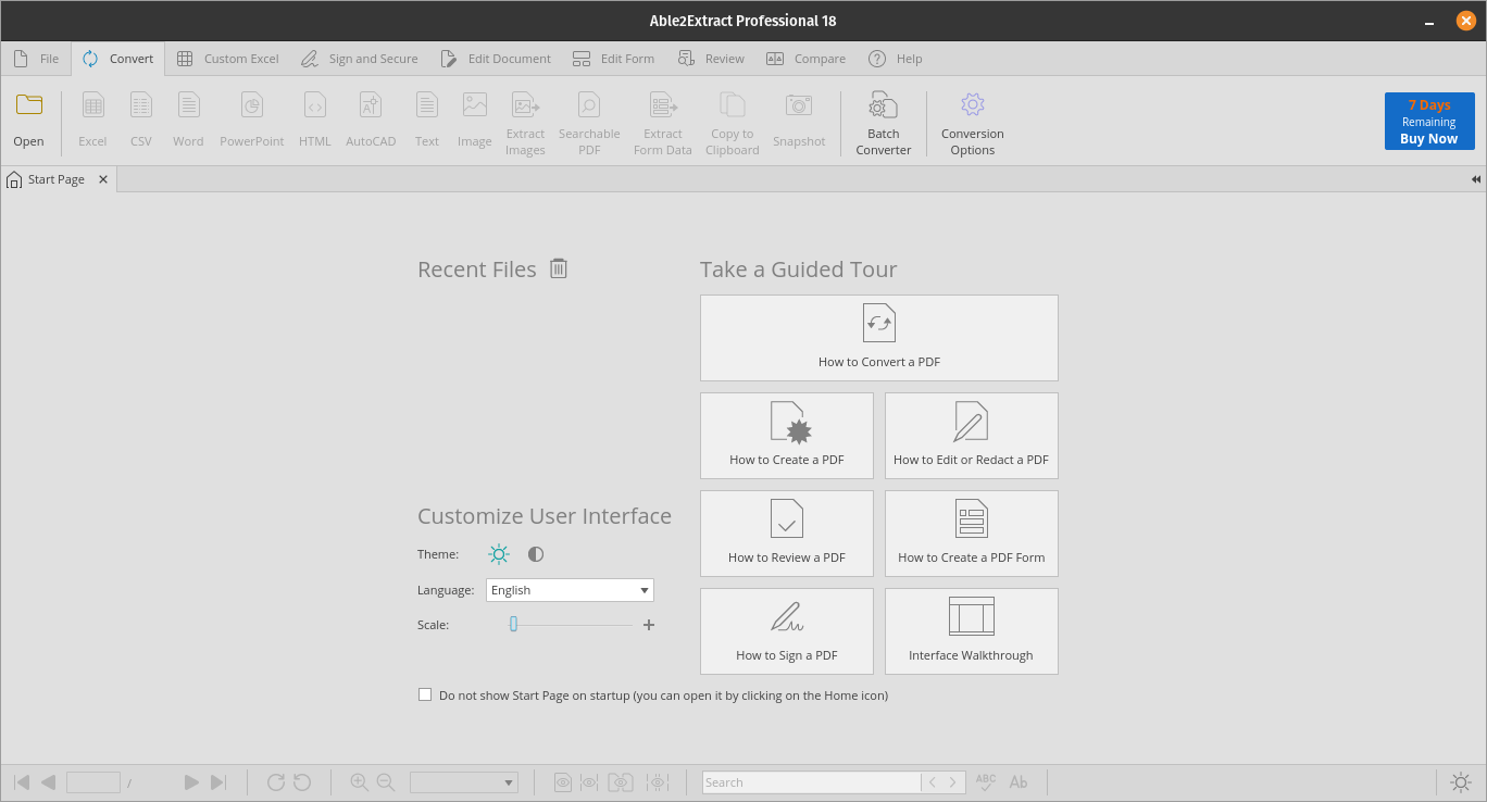 Able2Extract Professional running