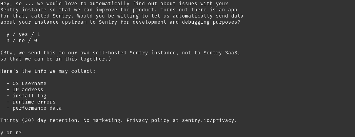 Install Sentry using Docker